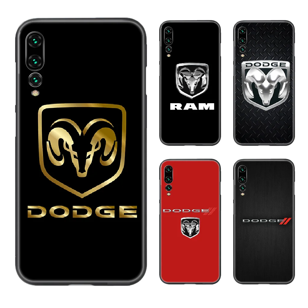 

Dodge Sport car logo Phone Case Cover Hull For Huawei P8 P9 P10 P20 P30 P40 Lite Pro Plus smart Z 2019 black bumper pretty funda