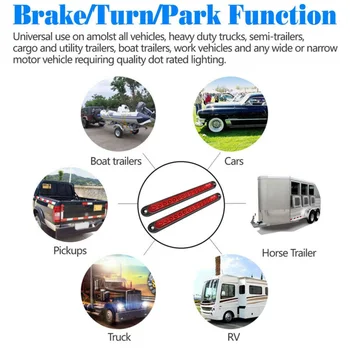 2X 10" 15 LED Red Sealed Trailer Truck Lorry Stop Tail Rear Turn Brake Light Bar High Quality And New Car LED Lights
2X 10" 15 LED Red Sealed Trailer Truck Lorry Stop Tail Rear Turn Brake Light Bar High Quality And New Car LED Lights