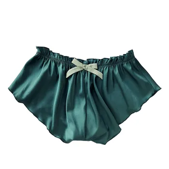 Floral Silk Satin Pajamas Underwear Woman Sexy Lace Shorts Loose Solid Breathable Pajamas Panties underwear women majtki damskie
Floral Silk Satin Pajamas Underwear Woman Sexy Lace Shorts Loose Solid Breathable Pajamas Panties underwear women majtki damskie