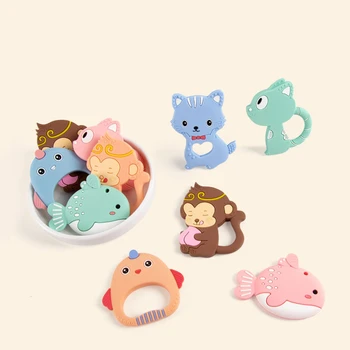 5pcs Baby Teether rodent Bear Silicone Baby Teething Toys Chewable Animal Shape Baby Pacifier Clip 
5pcs Baby Teether rodent Bear Silicone Baby Teething Toys Chewable Animal Shape Baby Pacifier Clip