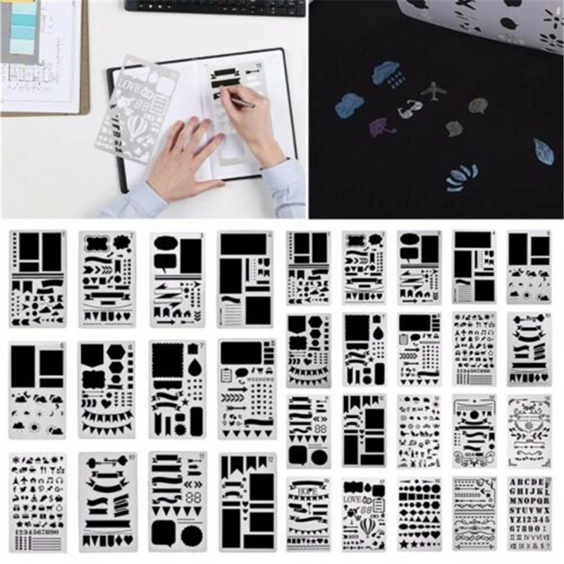 20Pcs/12Pcs Bullet Journal Stencil, This Week, Planner Stencil Bullet Journal Accessories Planner DIY DrawingTemplate Craft New
20Pcs/12Pcs Bullet Journal Stencil, This Week, Planner Stencil Bullet Journal Accessories Planner DIY DrawingTemplate Craft New