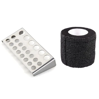 2Pcs Tools: 1 Pcs Tattoo Pigment Ink Cup Caps Holder & 1 Pcs Self Adherent Adhesive Free Grip Wrap Cover Tattoo Handle
2Pcs Tools: 1 Pcs Tattoo Pigment Ink Cup Caps Holder & 1 Pcs Self Adherent Adhesive Free Grip Wrap Cover Tattoo Handle