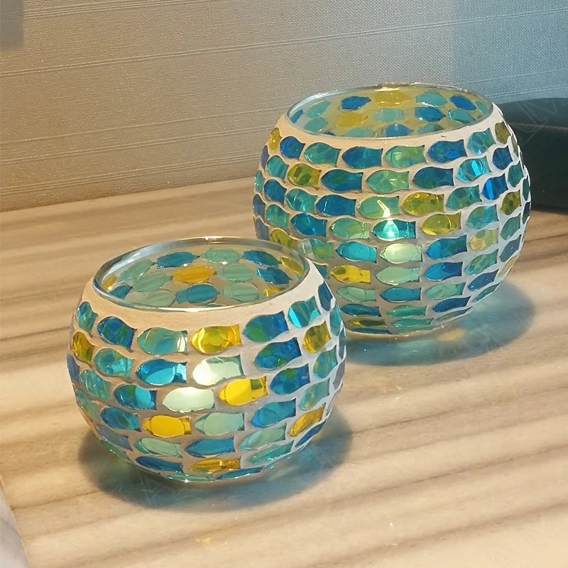 

European Glass Storage Jar Applique Decorative Jewelry Organizer Living Room Desktop Candy Jars Creativity Home Decoration