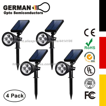 2020 upgrade Solar Spotlights Outdoor Upgraded, Waterproof 4 LED Solar Security Landscape Lights, Adjustable Solar Garden Light
2020 upgrade Solar Spotlights Outdoor Upgraded, Waterproof 4 LED Solar Security Landscape Lights, Adjustable Solar Garden Light