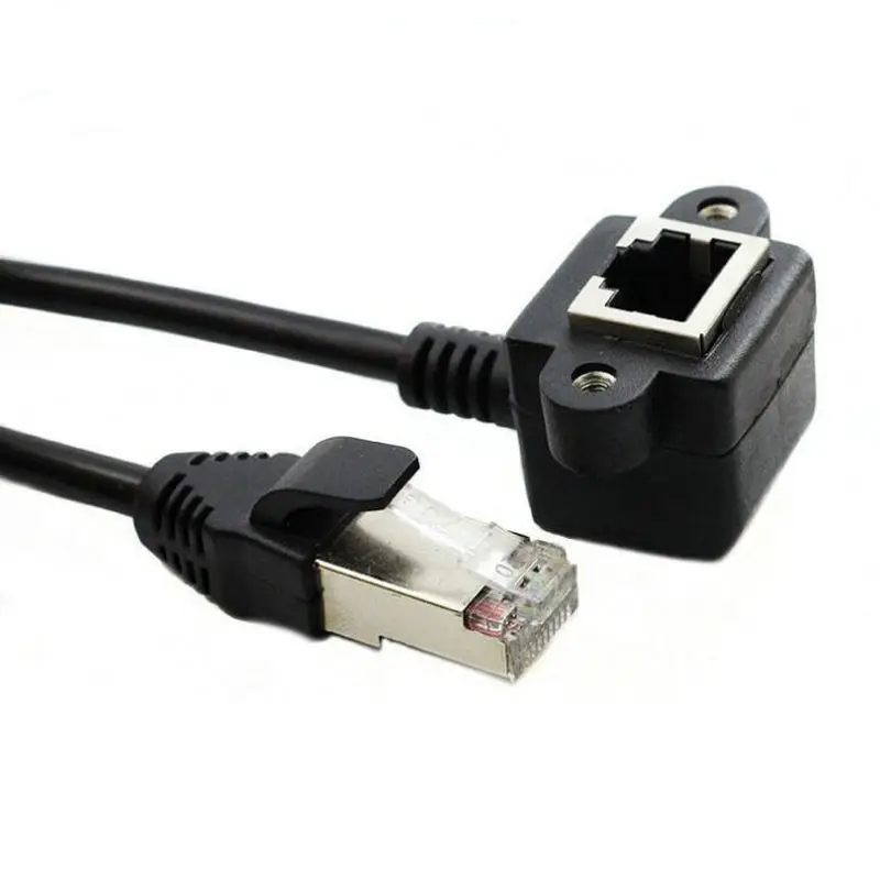 Под углом 90 градусов 8P8C FTP STP UTP Cat5 RJ45 с винтовым зажимом Lan Ethernet сетевой