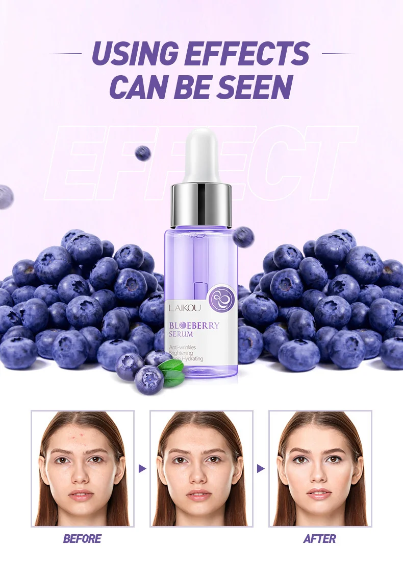 LAIKOU Blueberry Anti Wrinkles Facial Serum Brighten Skin Tone Hydrating Repair Damaged Skin Whitening Remove Spots Skin Care 19 H173d3ca5728b413cb97a428eee562aea1