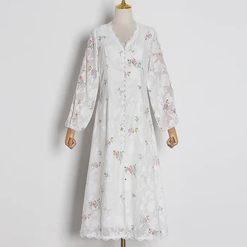 HIGH QUALITY Newest 2020 Designer Runway Dress Women's Long Sleeve Floral Print Jacquard Buttons Dress
HIGH QUALITY Newest 2020 Designer Runway Dress Women's Long Sleeve Floral Print Jacquard Buttons Dress