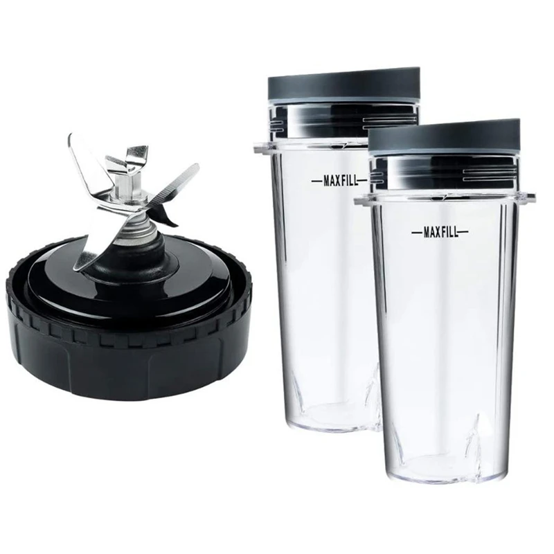 16 OZ Cup with Two Lids,6 Fins Blade for Ninja,Blender Replacement Parts Accessories for Ninja BL660 BL770 BL740 Blender
16 OZ Cup with Two Lids,6 Fins Blade for Ninja,Blender Replacement Parts Accessories for Ninja BL660 BL770 BL740 Blender
