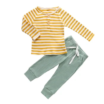 Autumn Children Set Knitted Hollow Striped Color Striped Long Sleeve Top + Pure Color Pants Set
Autumn Children Set Knitted Hollow Striped Color Striped Long Sleeve Top + Pure Color Pants Set