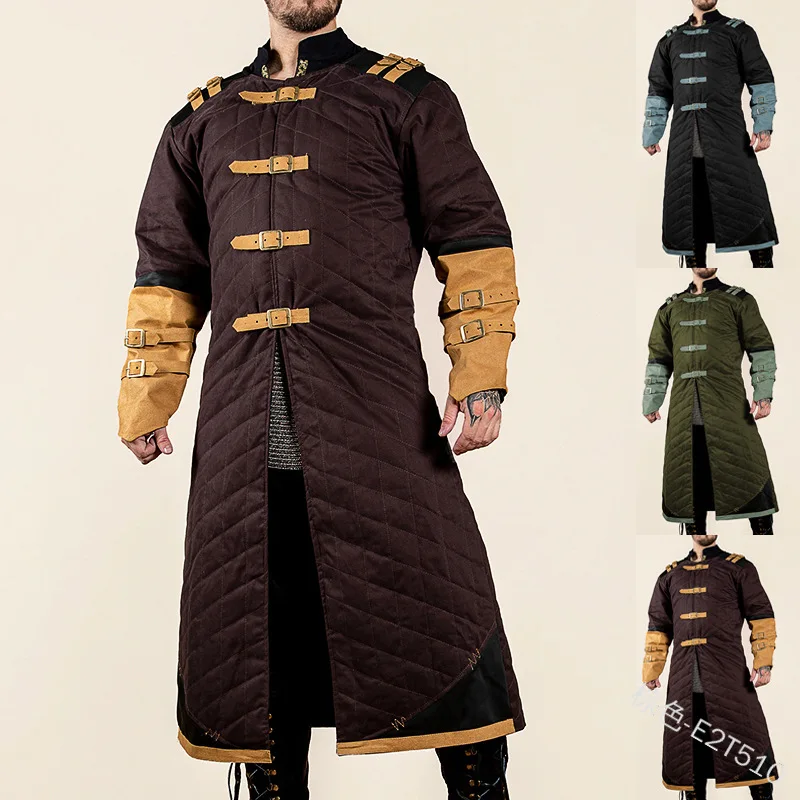 Medieval Larp Viking Costume Adult Men Leopold Gambeson Canvas Turtleneck Jacket Battle Hero Padded Winter Coat Pirate Cosplay
Medieval Larp Viking Costume Adult Men Leopold Gambeson Canvas Turtleneck Jacket Battle Hero Padded Winter Coat Pirate Cosplay