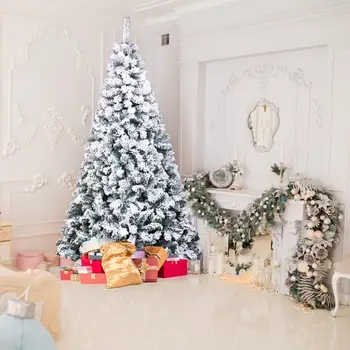 6/7 Ft Big Christmas Tree With 750/1300 Branches Artificial Encrypted PVC Flocking Christmas Tree Mall Hotel Home Indoor Decor
6/7 Ft Big Christmas Tree With 750/1300 Branches Artificial Encrypted PVC Flocking Christmas Tree Mall Hotel Home Indoor Decor