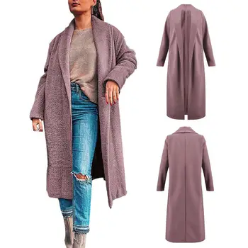 Fashion Lady Autumn Solid Color Long Sleeve Woolen Cardigan Warm Thick Midi Coat
Fashion Lady Autumn Solid Color Long Sleeve Woolen Cardigan Warm Thick Midi Coat