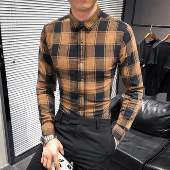 Men's Shirt 2019 Autumn and Winter New Breathable Contrast Plaid Long Sleeve Shirt Youth Personality Fashion Trend Men's Wear
Men's Shirt 2019 Autumn and Winter New Breathable Contrast Plaid Long Sleeve Shirt Youth Personality Fashion Trend Men's Wear