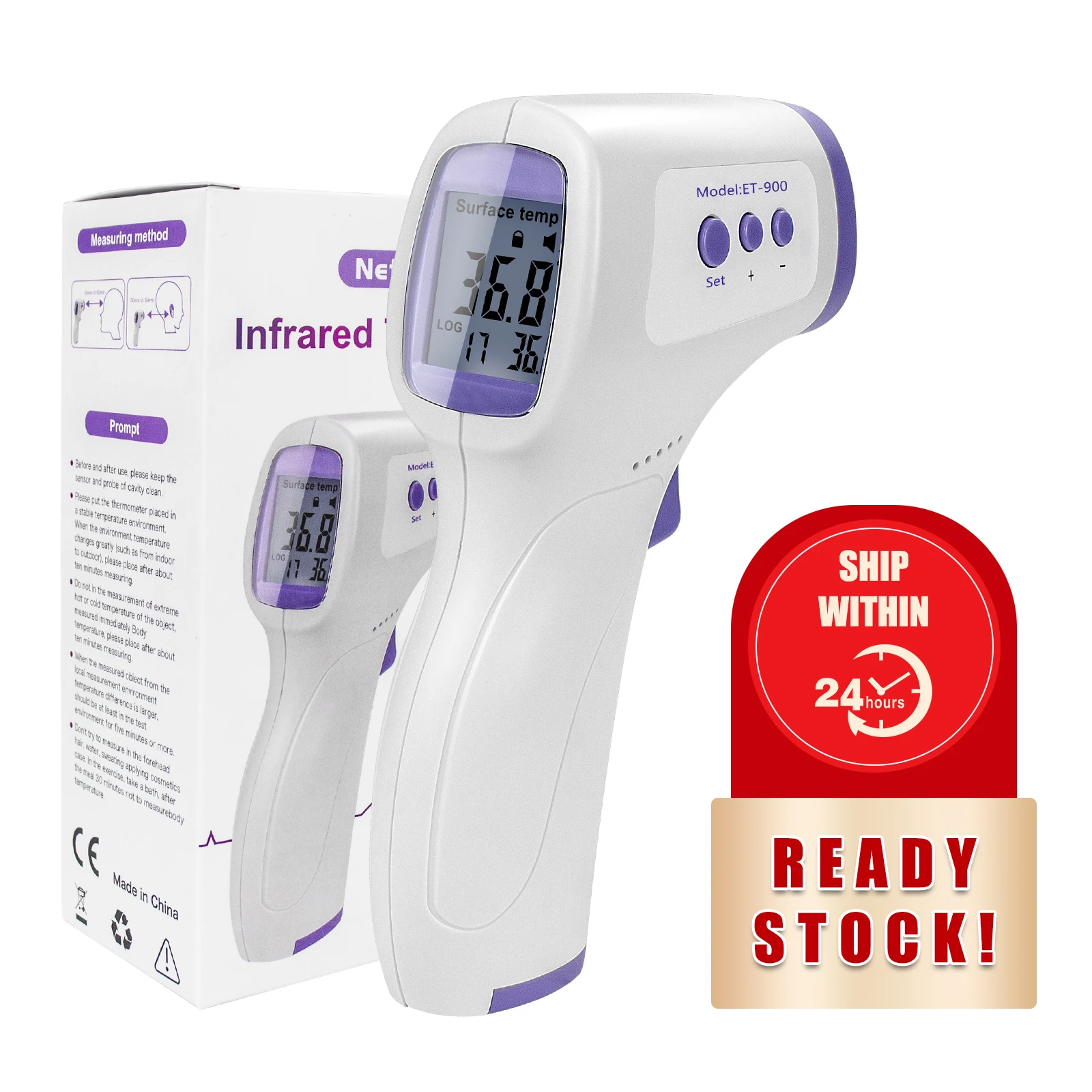 NetumScan Infrared Thermometer Forehead Baby Non-Contact Adult with Lcd-Backlight