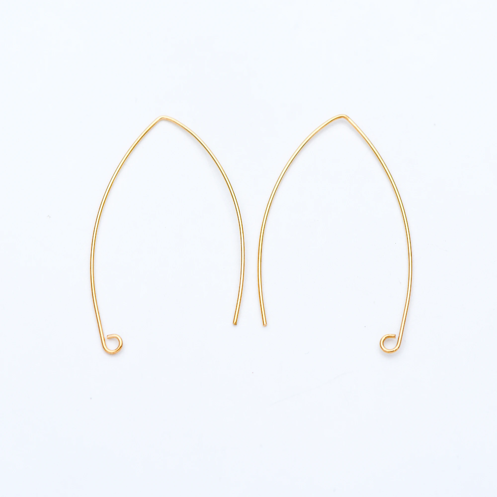 20pcs Gold tone Brass Ear Hooks 44mm, Simple Earwires Earring Components (GB-666)
20pcs Gold tone Brass Ear Hooks 44mm, Simple Earwires Earring Components (GB-666)
