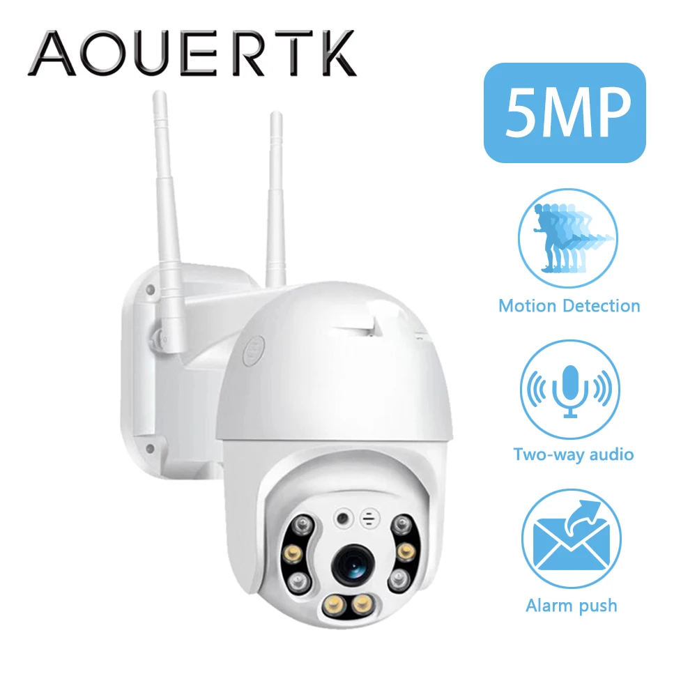 

AOUERTK HD 3MP/5MP PTZ Wifi Camera Auto Tracking Wireless IP Camera Human Detection Full Color Night Vision Speed Dome Camera