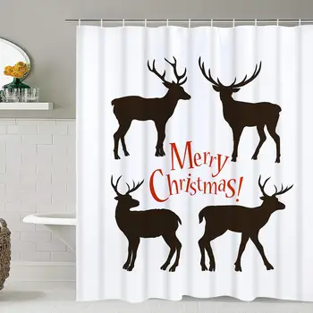 Merry Christmas Reindeer Shower Curtain Elk Bathroom Shower Curtain Durable Waterproof with 12 Hooks
Merry Christmas Reindeer Shower Curtain Elk Bathroom Shower Curtain Durable Waterproof with 12 Hooks