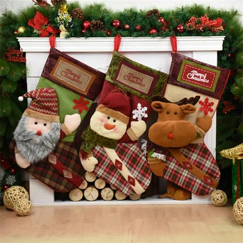 

Big 73cm Christmas Gift Bags Santa Claus Christmas Stockings Natal Tree Ornament navidad Candy Gift Bag Gift Holders New Year