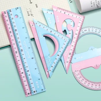 Colorful Student Ruler Set Japanese and Korean Creative Stationery Measurement Ruler Triangle Plate Student Set 4 Piece Set
Colorful Student Ruler Set Japanese and Korean Creative Stationery Measurement Ruler Triangle Plate Student Set 4 Piece Set