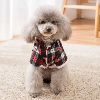 Puppy Clothes with Leather Pockets Plaid Design Cotton Warm Padded Jacket for Autumn and Winter Thick Pet Clothes Dog Jackets
Puppy Clothes with Leather Pockets Plaid Design Cotton Warm Padded Jacket for Autumn and Winter Thick Pet Clothes Dog Jackets