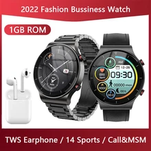 

Smart Watch Man Waterproof For Huawei PK Watch S1 Fitness Bracelet 2022 Women's Wristwatch Earphone 1G Music Play Blood Pressure
