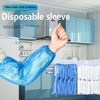 100pcs Disposable Plastic Sterilization Tattoo Arm Sleeves Sleevelet Cover Protection For Tattoo Guns Body Makeup Long Gloves