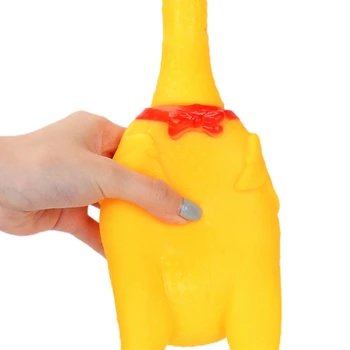 

Funny Dog Toys Crows Compressive Puppy Cat Dog size Rubber Chicken Screaming and Pet S-L Attract Toys Rooster toys