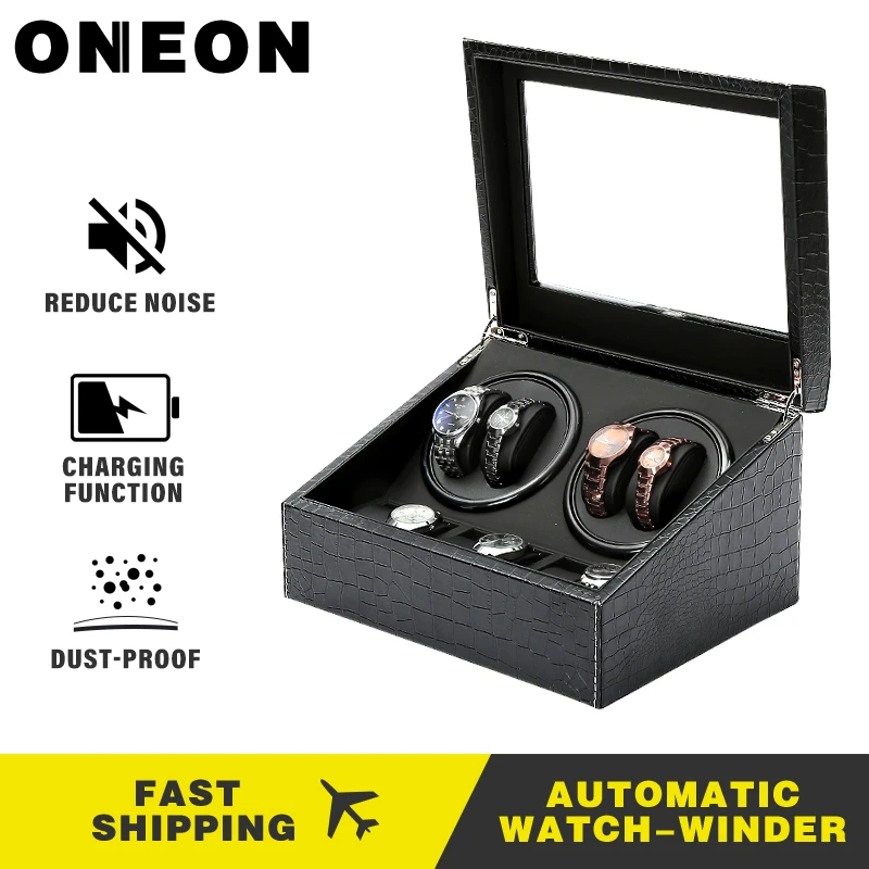 ONEON Automatic Watch Winder Storage Shaker Display Watch Box Automatic Wooden Five Motors 4 Slots Winder Rotation Holder Winder
ONEON Automatic Watch Winder Storage Shaker Display Watch Box Automatic Wooden Five Motors 4 Slots Winder Rotation Holder Winder