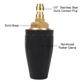 4000PSI Pressure Washer Turbo Nozzle Spray Tip 360 degree Rotating 1/4 inch Quick Connect
4000PSI Pressure Washer Turbo Nozzle Spray Tip 360 degree Rotating 1/4 inch Quick Connect