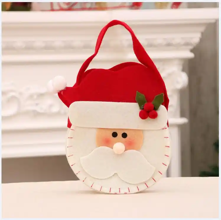 new christmas gift candy bag non-woven christmas apple gift bag