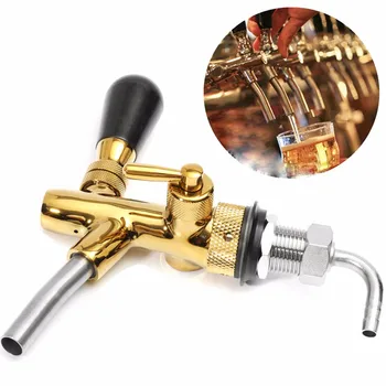 Adjustable Gold Beer Faucet Tap G5/8 Shank Flow Control Chrome Stainless Steel Draft Beer Faucet For Bars Home Beer
Adjustable Gold Beer Faucet Tap G5/8 Shank Flow Control Chrome Stainless Steel Draft Beer Faucet For Bars Home Beer