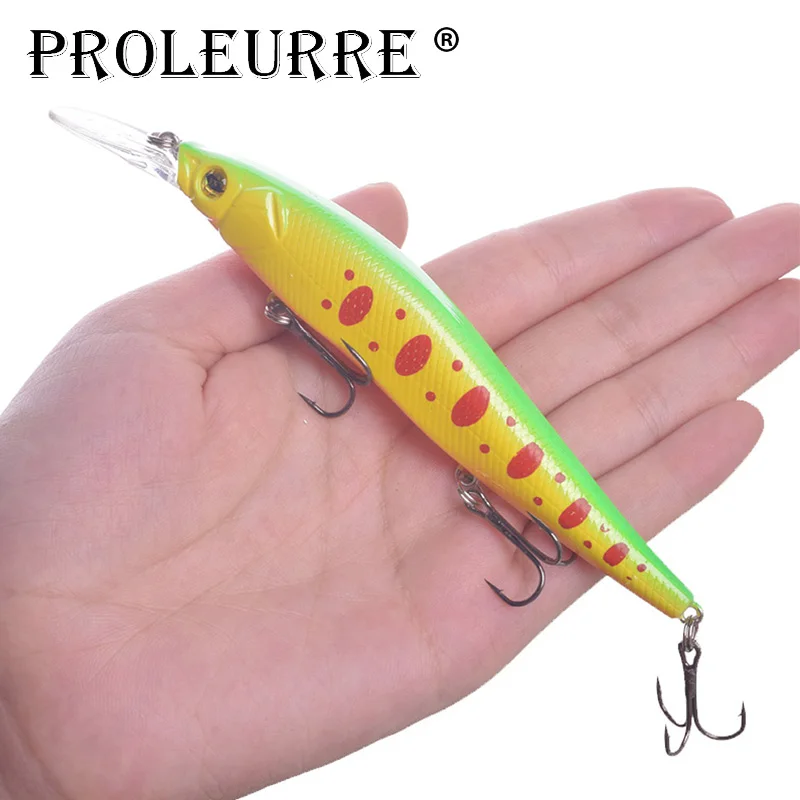 Proleurre Laser Hard Minnow Fishing Lure Artificial Bait 11cm 16g With 3 Hooks Lures Sea Fishing Bait Wobblers Crankbaits
Proleurre Laser Hard Minnow Fishing Lure Artificial Bait 11cm 16g With 3 Hooks Lures Sea Fishing Bait Wobblers Crankbaits