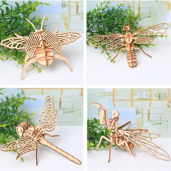 Laser Cutting Kids Wooden Multi Types Of Insect Animal Toys 3D Jigsaw Puzzle Toys Kindergarten Gift Creative DIY Assembly Model
Laser Cutting Kids Wooden Multi Types Of Insect Animal Toys 3D Jigsaw Puzzle Toys Kindergarten Gift Creative DIY Assembly Model