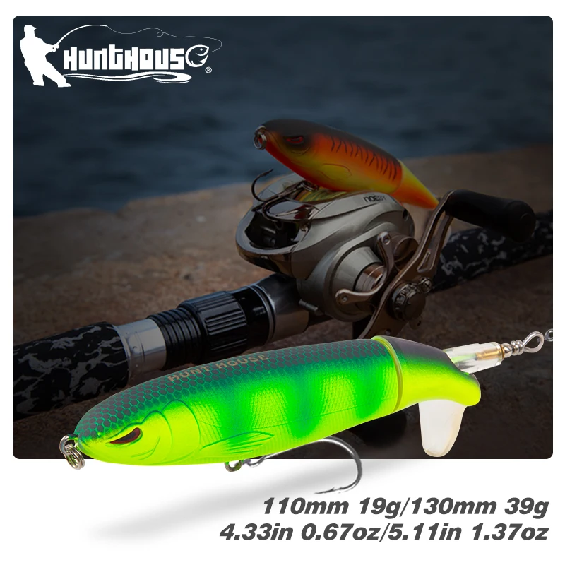 Hunthouse Whopper Popper Hard Pencil Lure With Unique Rotatable Soft Tail 9cm 13cm Artificial Bait Fishing Lure
Hunthouse Whopper Popper Hard Pencil Lure With Unique Rotatable Soft Tail 9cm 13cm Artificial Bait Fishing Lure
