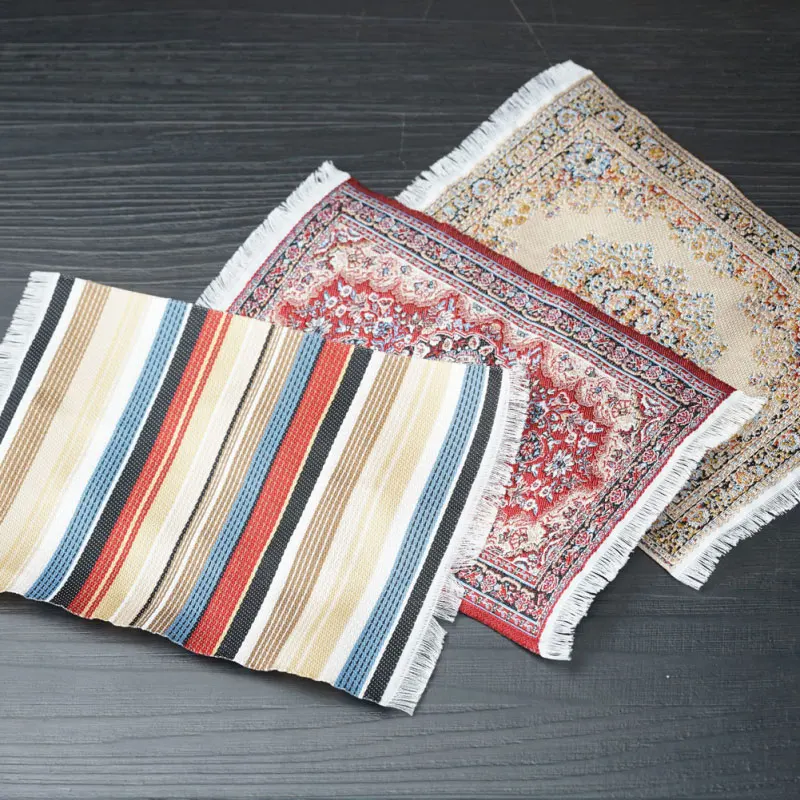 Dollhouse Miniature Carpet 1:12 Doll House Small Beige Red Stripe Carpets Dollhouse Bedroom Furniture
Dollhouse Miniature Carpet 1:12 Doll House Small Beige Red Stripe Carpets Dollhouse Bedroom Furniture