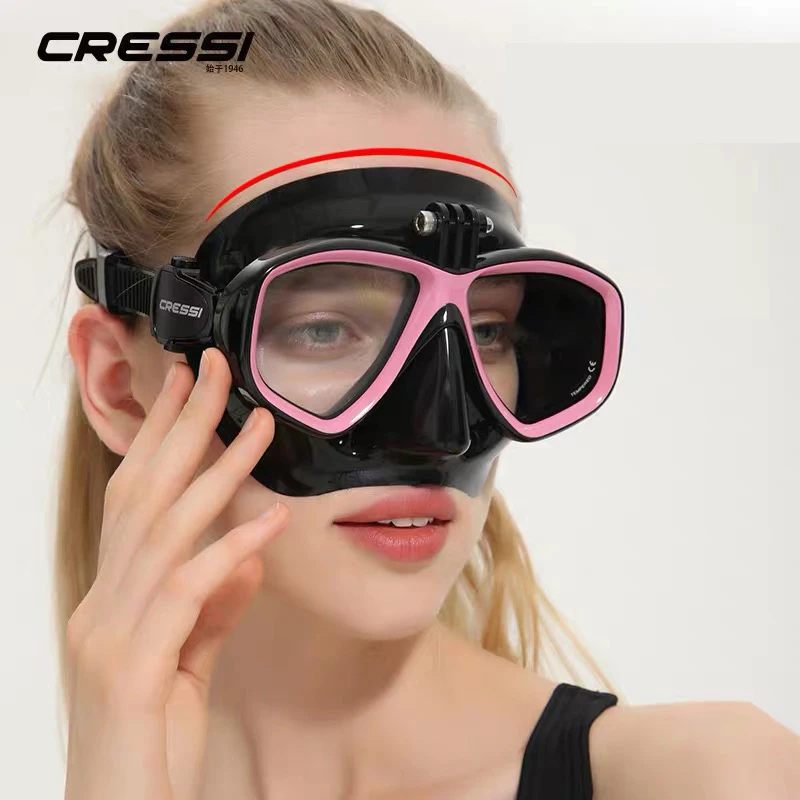 Cressi ACTION Scuba Diving Mask With Go Pro Camera Mount Tempered Glass 2 Window Low Volume Snorkeling Swimming Mask for Adults
Cressi ACTION Scuba Diving Mask With Go Pro Camera Mount Tempered Glass 2 Window Low Volume Snorkeling Swimming Mask for Adults