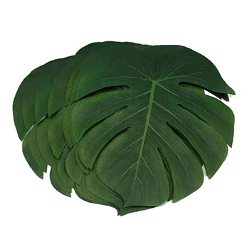 

36Pcs Artificial Tropical Palm Leaves,Hawaiian Luau Party Jungle Beach Theme Decorations Table Leave Accessories Decors