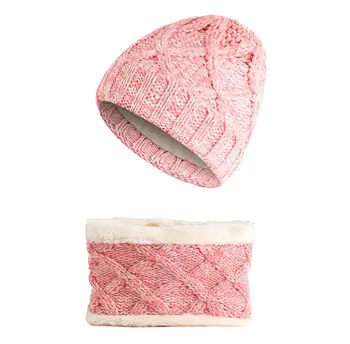 Cashmere Winter Women Knitted Hat Scarf Two Pieces Set Fashion Wool Thickening Hat Collars Female Warm Hat Casual Snow Cap
Cashmere Winter Women Knitted Hat Scarf Two Pieces Set Fashion Wool Thickening Hat Collars Female Warm Hat Casual Snow Cap