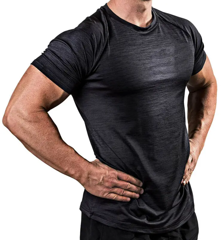 Мужская Повседневная футболка с коротким рукавом облегающие топы размера плюс