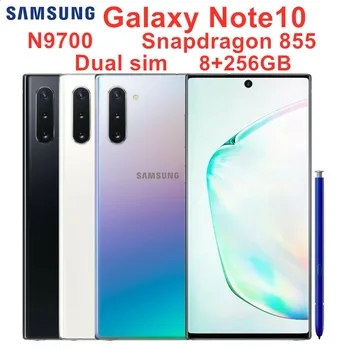 

Samsung Galaxy Note10 Note 10 N9700 256GB ROM 8GB RAM Dual Sim Octa Core 6.3" 4 Camera Snapdragon 855 NFC 4G LTE Mobile Phone