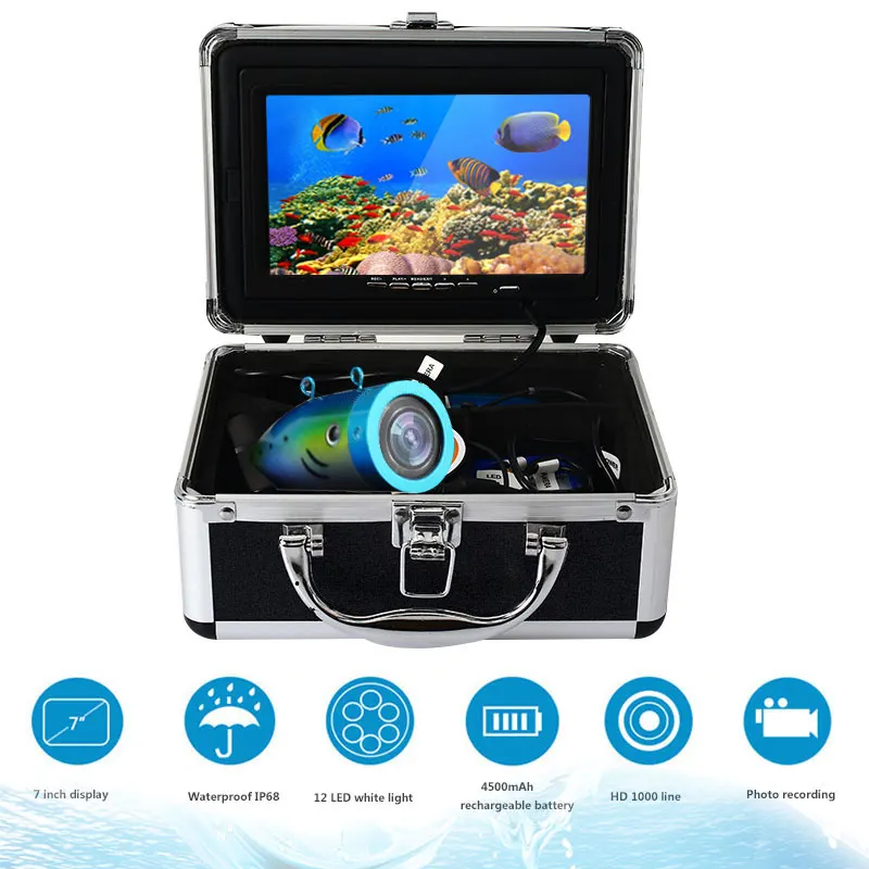 720P High Definition 7 Inch 15M 1000TVL Fish Finder Underwater IP68 waterproof Ice Fishing Camera Fishing Accessories
720P High Definition 7 Inch 15M 1000TVL Fish Finder Underwater IP68 waterproof Ice Fishing Camera Fishing Accessories