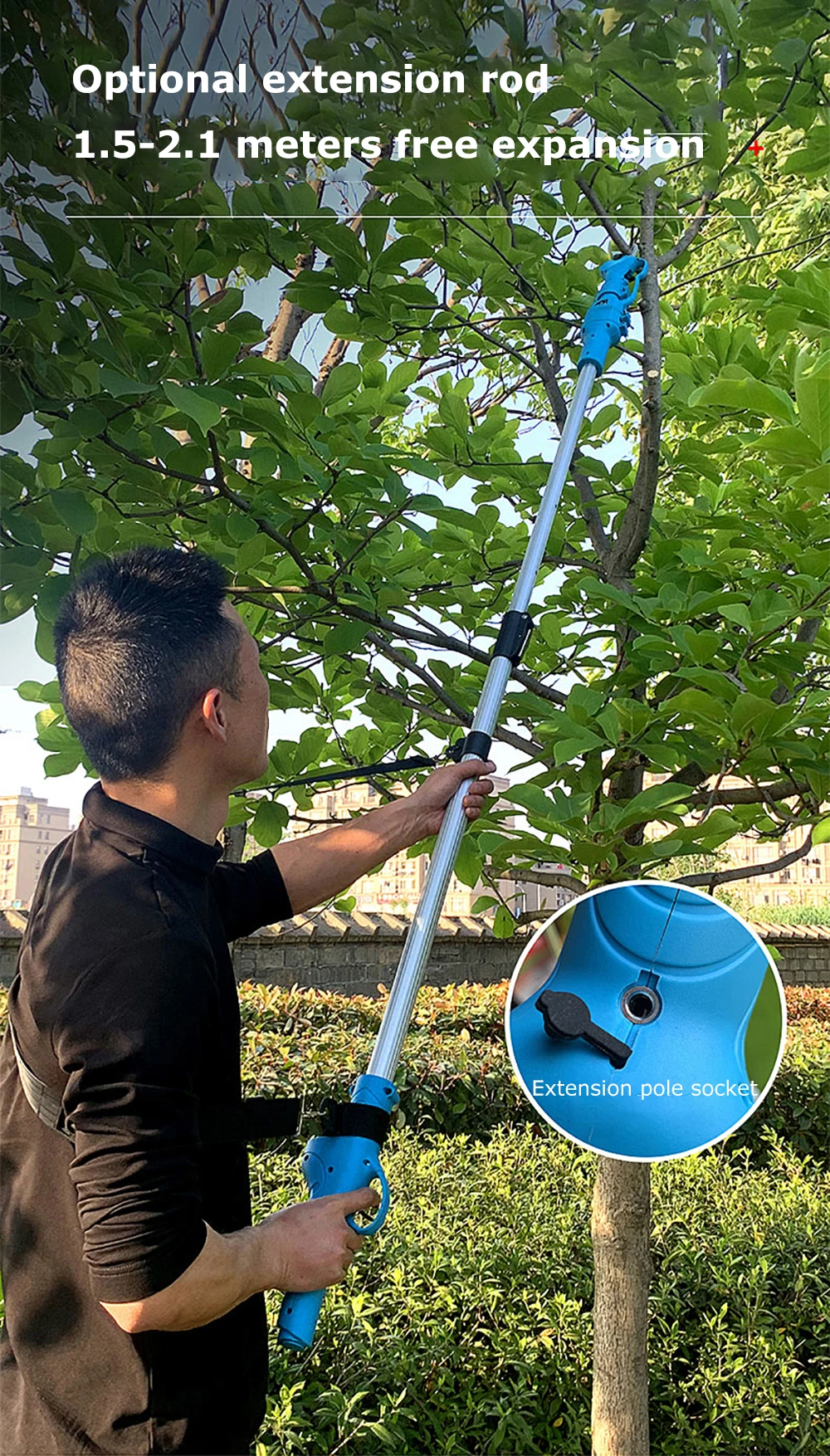 NEW Professional Cordless Pruner Electric Pruning Shears Tree Branch Pruner 0.8~1.1 Inch w/2 Rechargeable 16.8V Lithium Battery