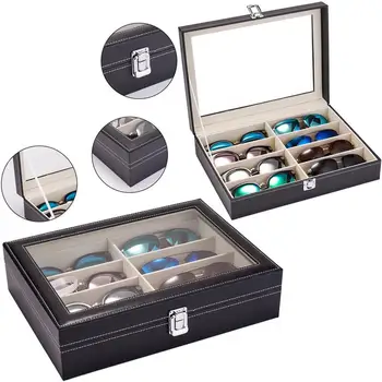 Leather Glasses Case 8 Slot Grid Glasses Sunglasses Display Rack Holder Glasses Organizer Rectangle Sunglasses Storage Box 
Leather Glasses Case 8 Slot Grid Glasses Sunglasses Display Rack Holder Glasses Organizer Rectangle Sunglasses Storage Box