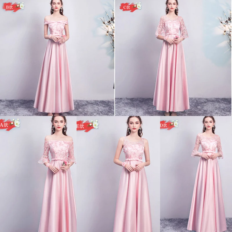 Pink Bridesmaid Elegant Long Dress for Wedding Party Woman Club Sexy Prom Dress Sister Satin Champagne Vestido De Festa Longo 
Pink Bridesmaid Elegant Long Dress for Wedding Party Woman Club Sexy Prom Dress Sister Satin Champagne Vestido De Festa Longo