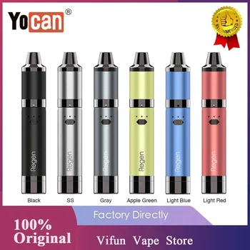 Original Yocan Regen Wax Kit 1100mAh battery 2ml Capacity 3 Voltage Levels Concentrate Atomizer Vape kit vs Yocan Hit / iShred
Original Yocan Regen Wax Kit 1100mAh battery 2ml Capacity 3 Voltage Levels Concentrate Atomizer Vape kit vs Yocan Hit / iShred