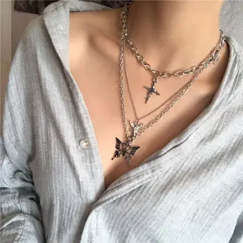 3Pcs Vinatge Butterfly Rose Cross Fairy with Angel Wings Pendant Necklace Streetwear Fashion Jewelry Women
3Pcs Vinatge Butterfly Rose Cross Fairy with Angel Wings Pendant Necklace Streetwear Fashion Jewelry Women