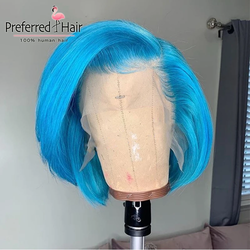 Preferred Remy13X4 Blue Bob Lace Front Wigs Preplucked Ombre Lace Front Wig Brazilian Lace Front Human Hair Wigs for Black Women
Preferred Remy13X4 Blue Bob Lace Front Wigs Preplucked Ombre Lace Front Wig Brazilian Lace Front Human Hair Wigs for Black Women