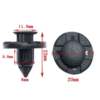 New Arrival High Quality 100 Pcs 8mm Plastic Rivet Fastener Bumper Fender Push Clips For Nissan Infiniti
New Arrival High Quality 100 Pcs 8mm Plastic Rivet Fastener Bumper Fender Push Clips For Nissan Infiniti