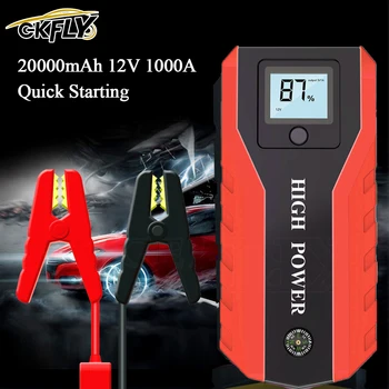 GKFLY 1000A High Current Emergency Car Jump Starter Portable Starting Device Power Bank Car Charger For Car Battery Booster LED
GKFLY 1000A High Current Emergency Car Jump Starter Portable Starting Device Power Bank Car Charger For Car Battery Booster LED