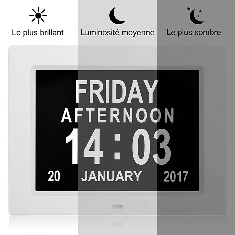 8-inch Digital Calendar Day Clock Large Letter LED Alarm Multifunction Clock TB Sale
8-inch Digital Calendar Day Clock Large Letter LED Alarm Multifunction Clock TB Sale